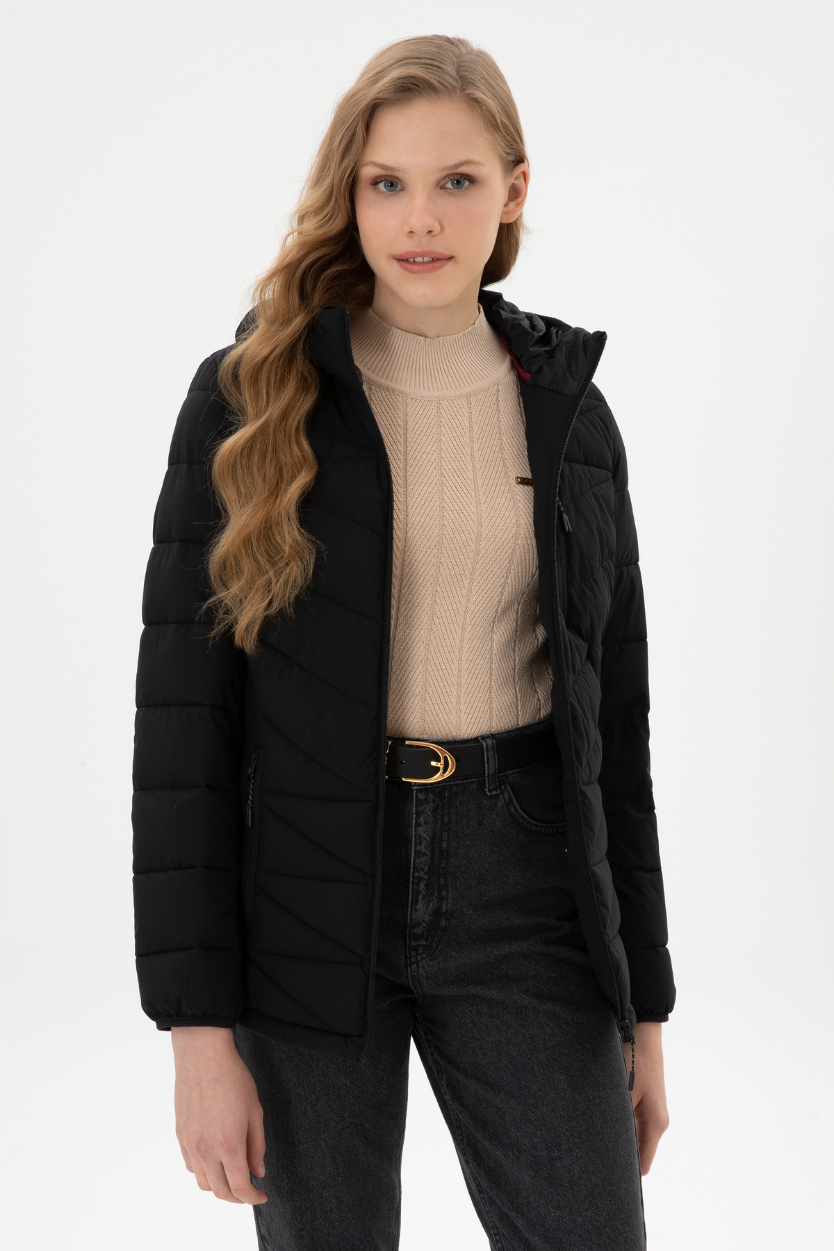 Kadın Siyah Mont 50312004-VR046