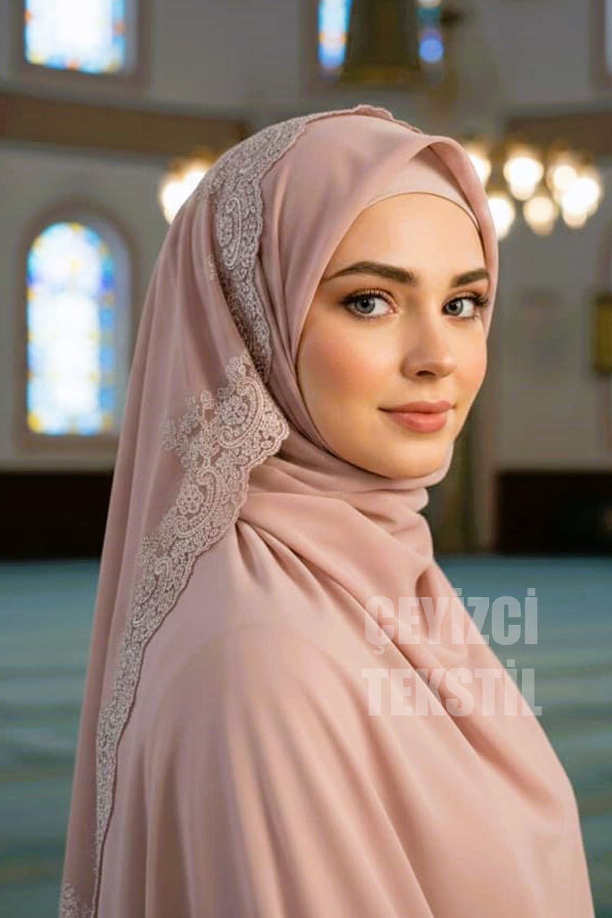 Fransız Dantelli Şifon Mevlüt Örtüsü