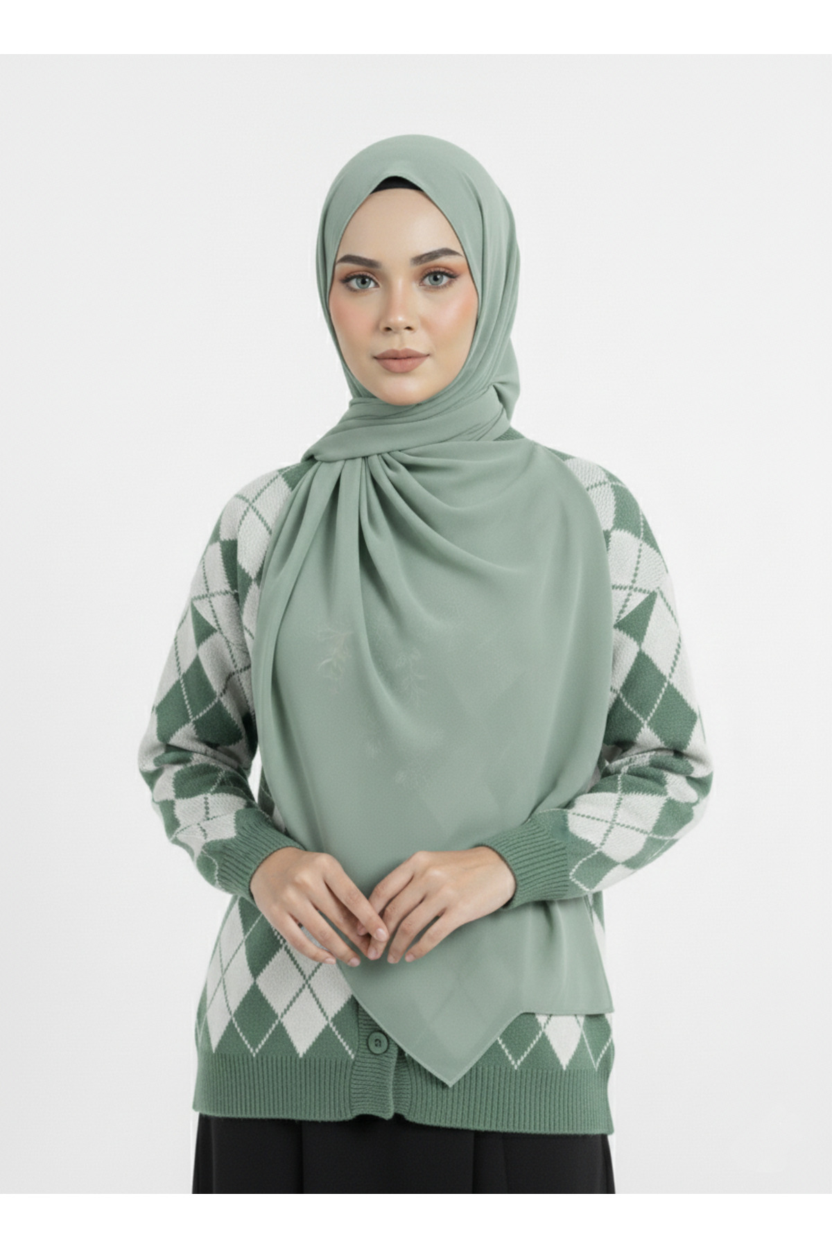 Şifon Şal & Şal Bone Uyum Seti – Eşarp Bonesi Kaymaz Bone, Hafif ve Şık Kullanım (İç Bone Dahil)