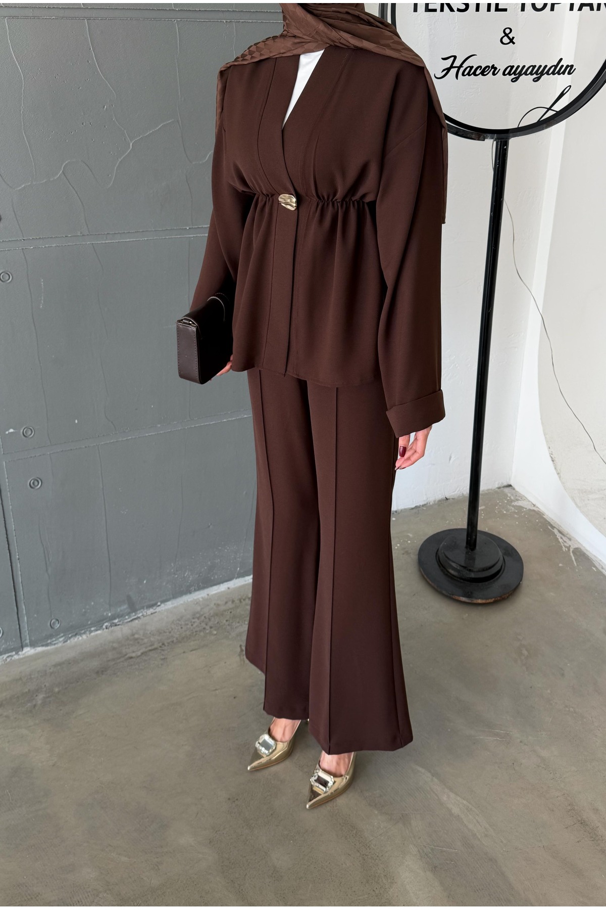 Beli Lastikli Tunik/Pantolon 2'li Takım