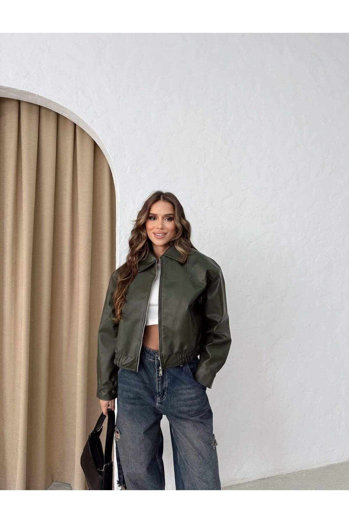 LuxVestimenta Bomber Deri Ceket