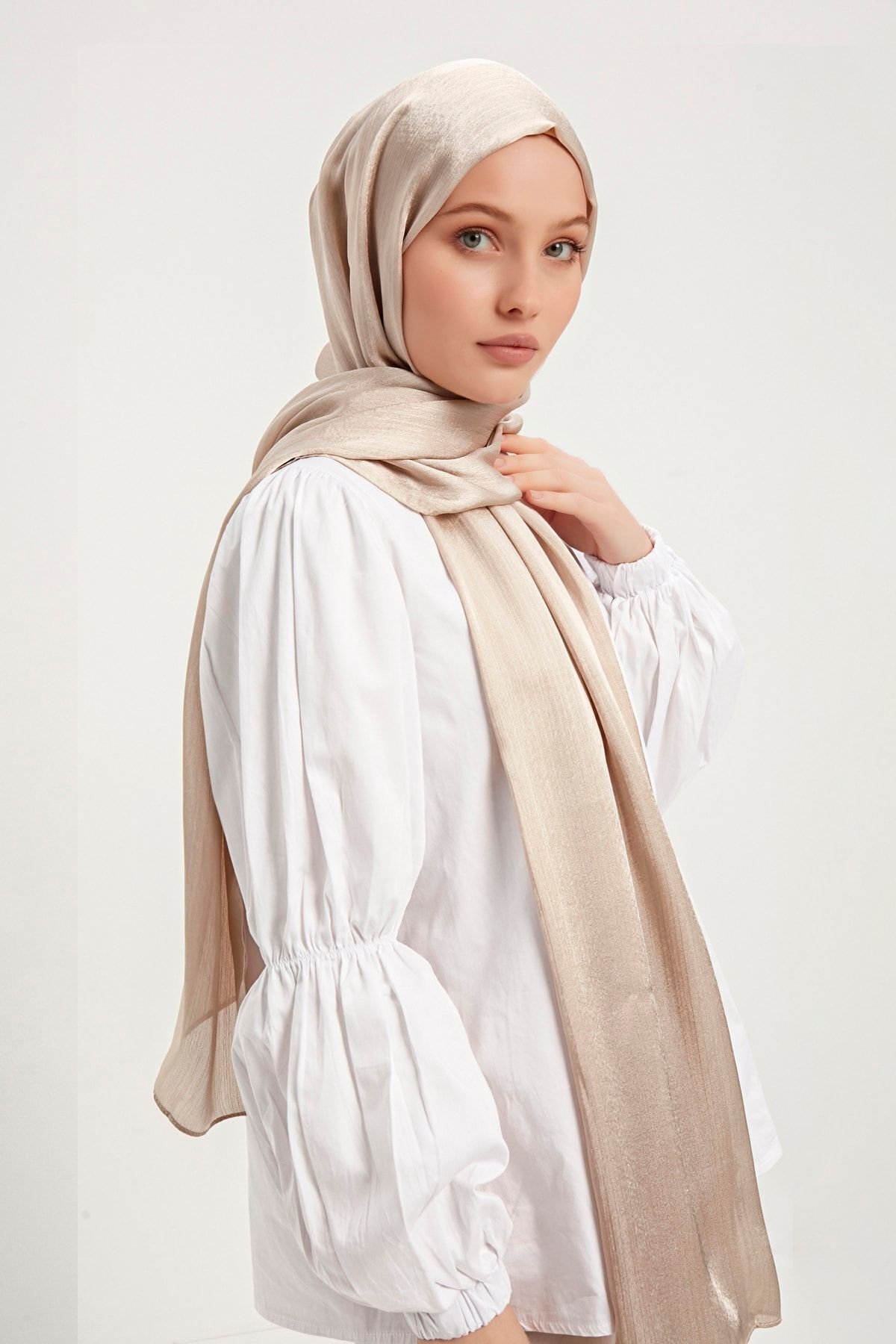 Tesettür Kadın Janjanlı Krinkıl Abiye Şal-taş- 70x190cm