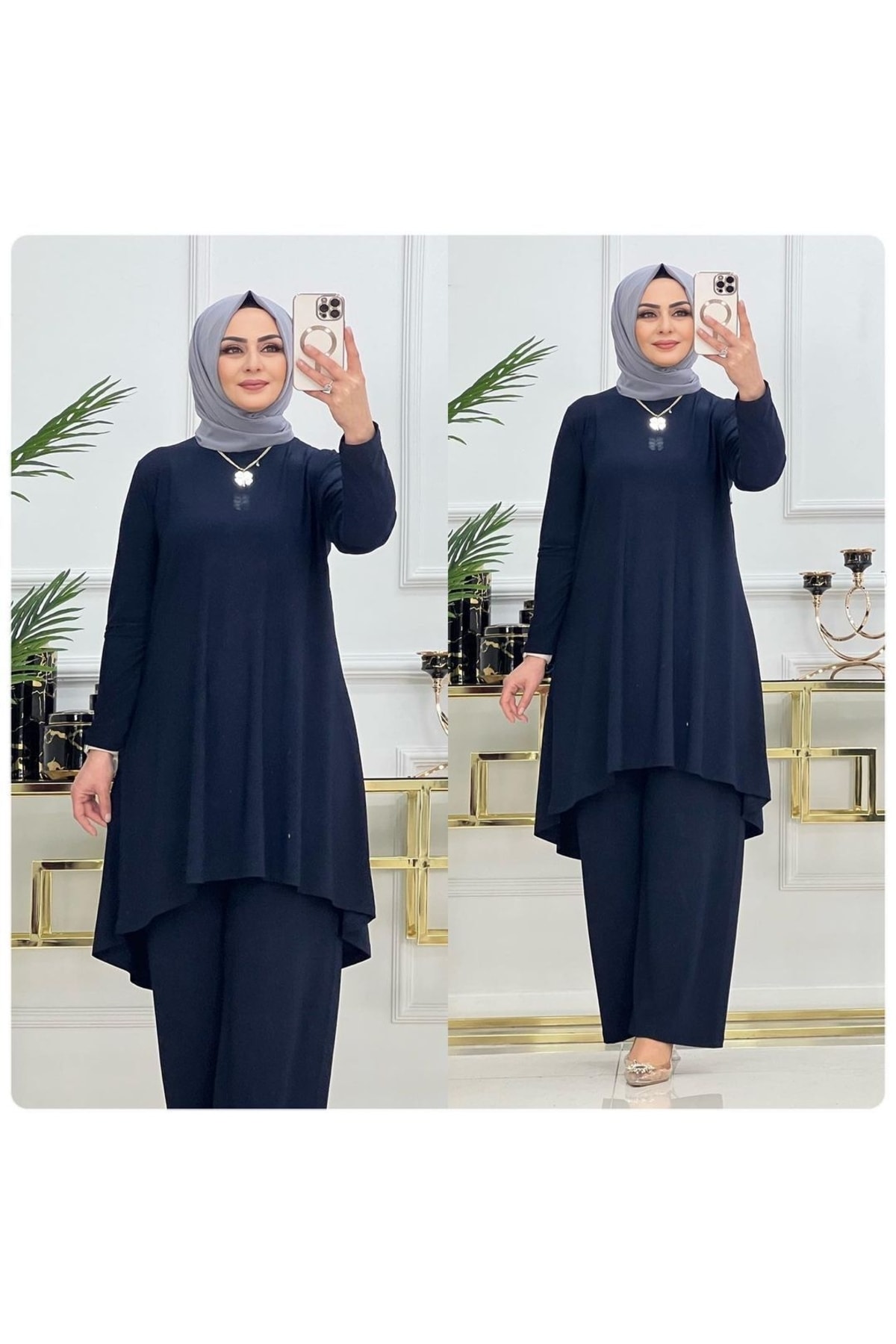 Harika Pantolon Ve Tunik Ikili Sandy Takım