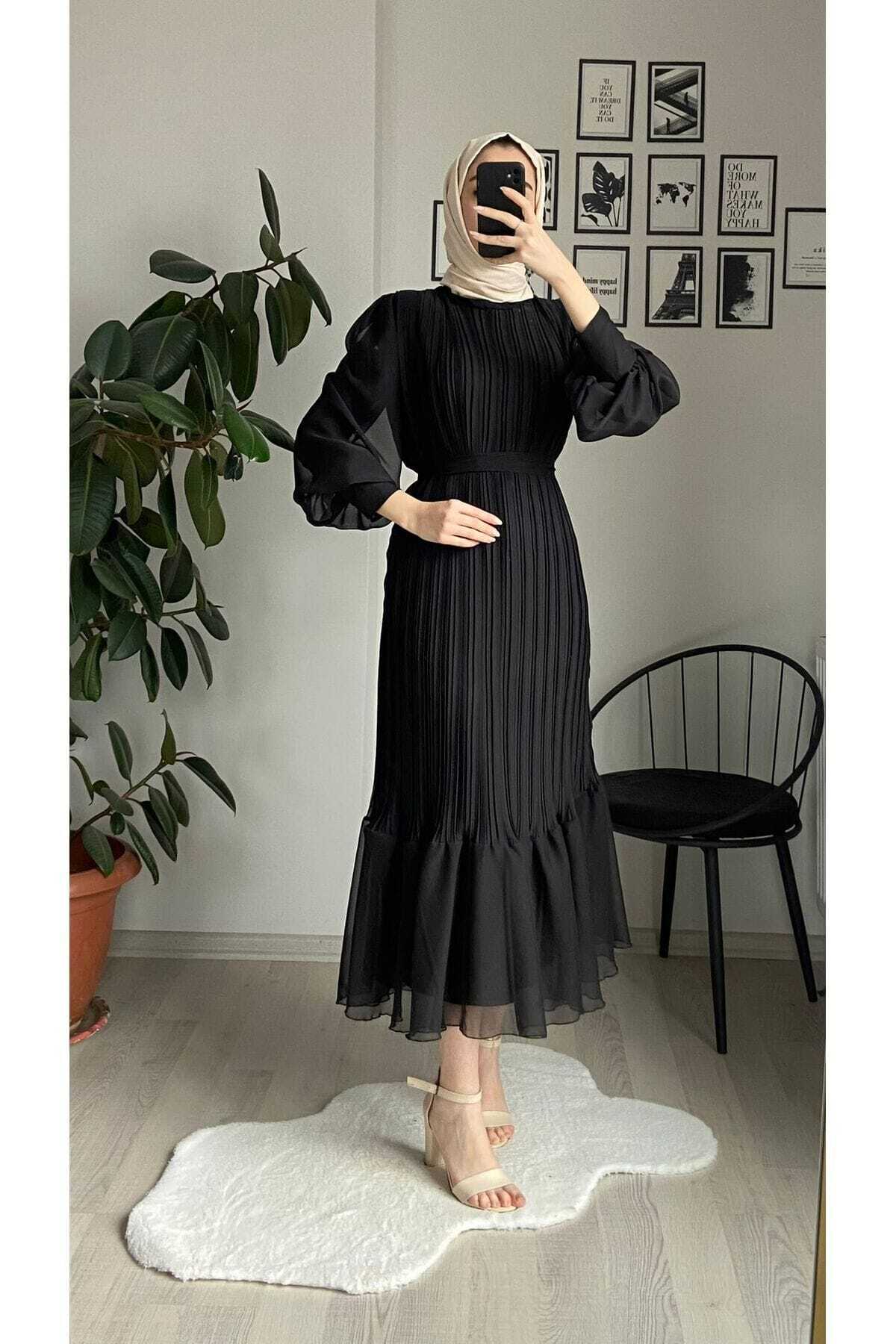 Şifon Tesettür Elbise