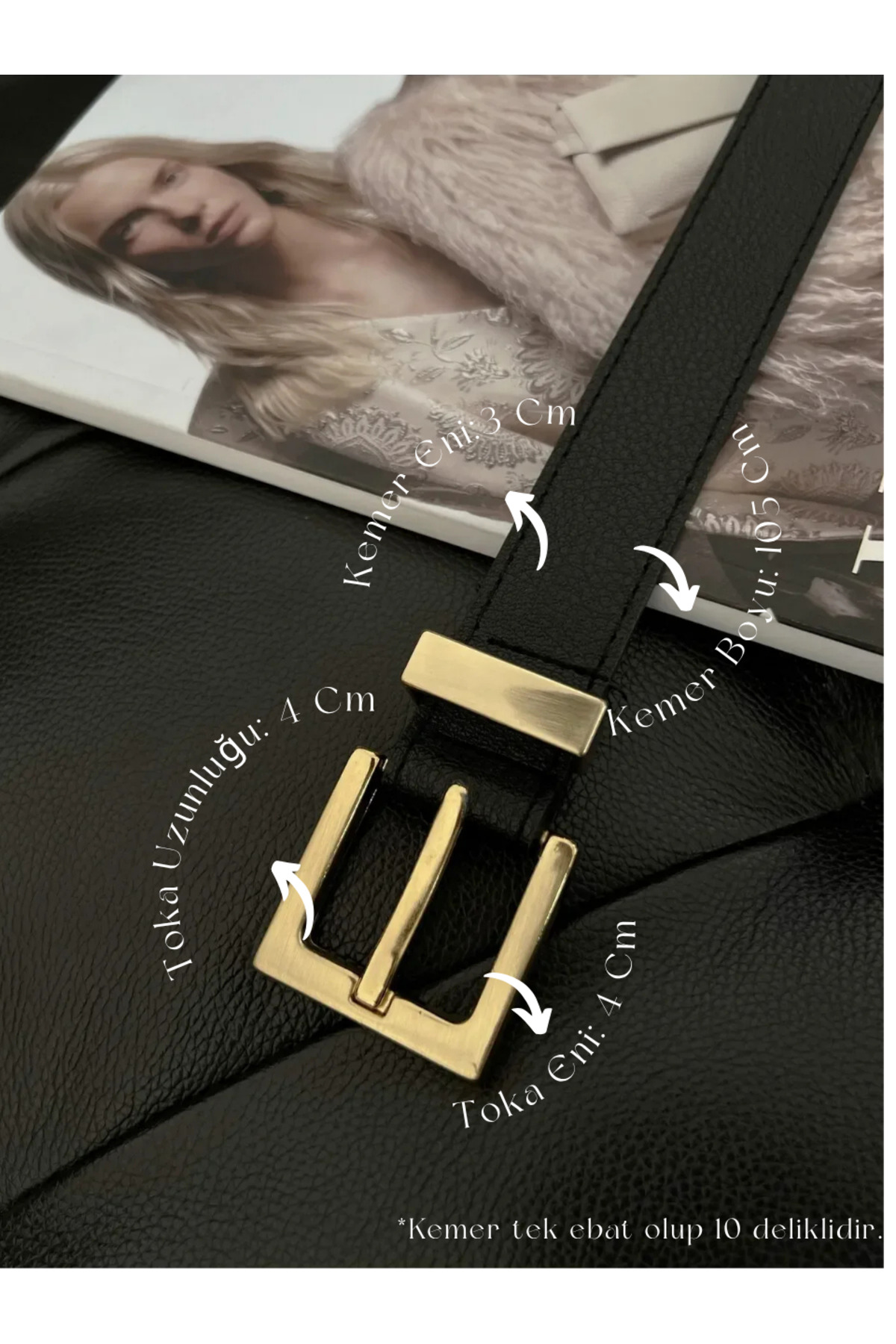 Kare Tokalı Köprülü Kadın Kemeri, Pantolon Kemeri, Ceket Kemeri, Elbise Kemeri