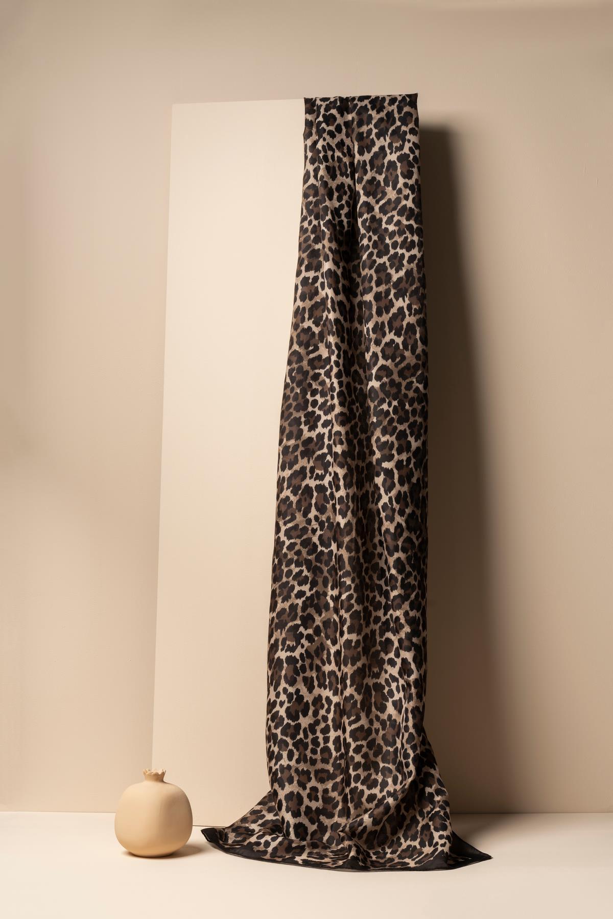 Kadın Leopar Desen  Soft Şal