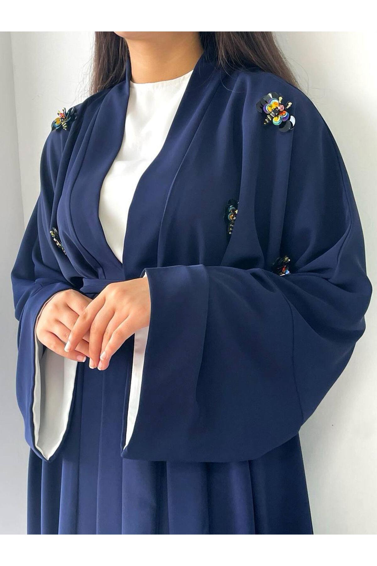 Lacivert Ebrar Abaya