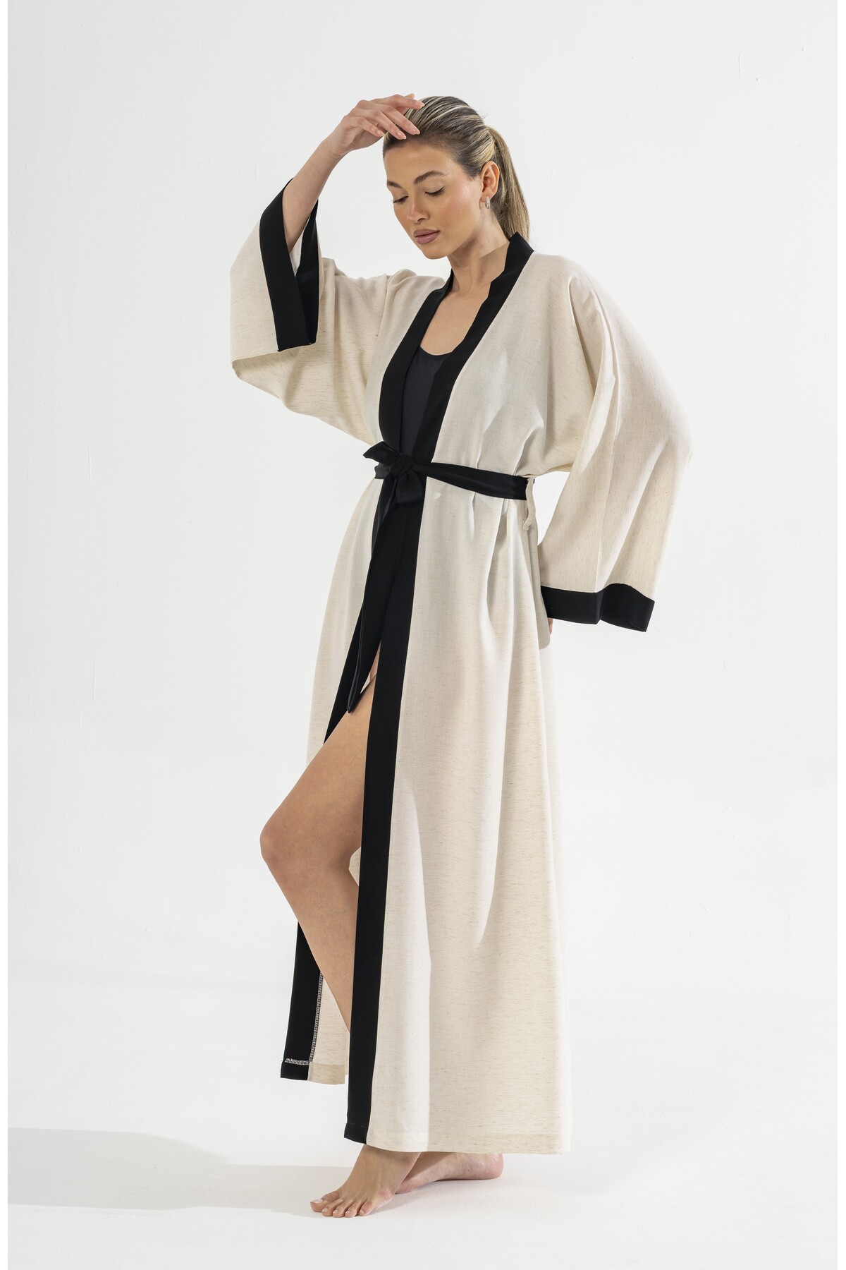 KETEN KİMONO / PAREO / % 100 PAMUK