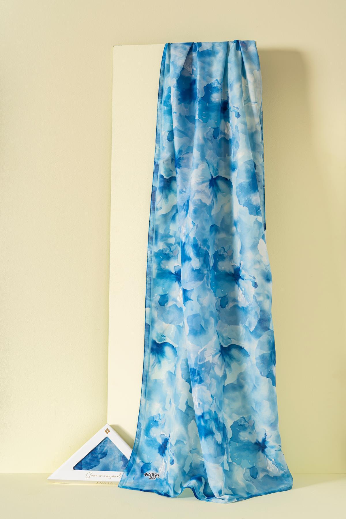 Kadın Desenli Aquarelle Soft Şal