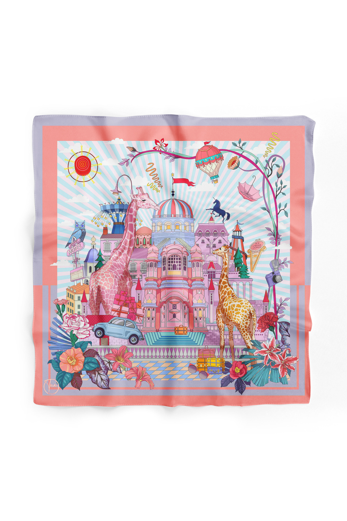 Art City Desen 55x55cm Bandana/Fular