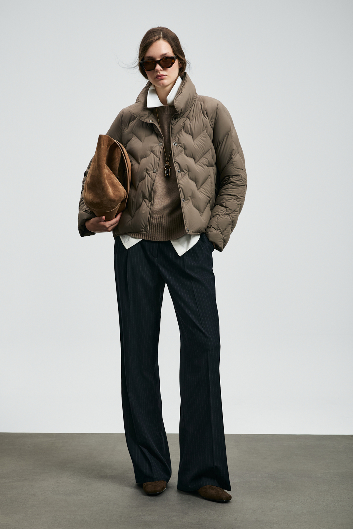 Desert Kaz Tüyü Kadın Mont Kum